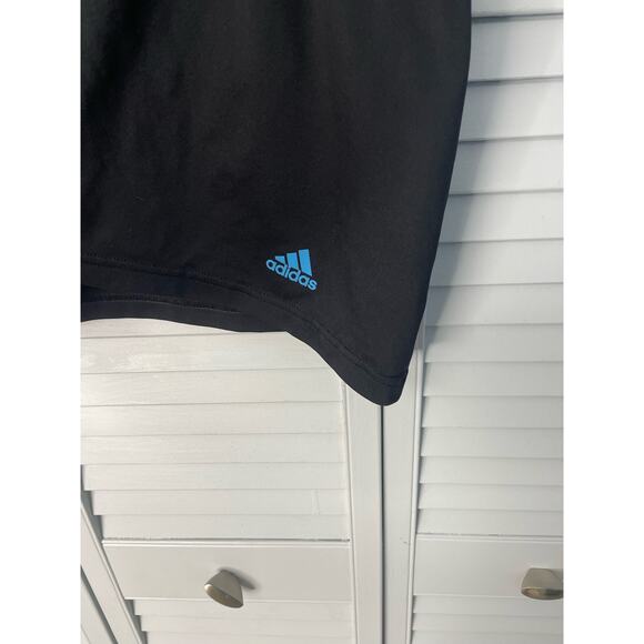 Adidas black light blue stretch pull on drawstring skort interior pocket size XL - Picture 2 of 5